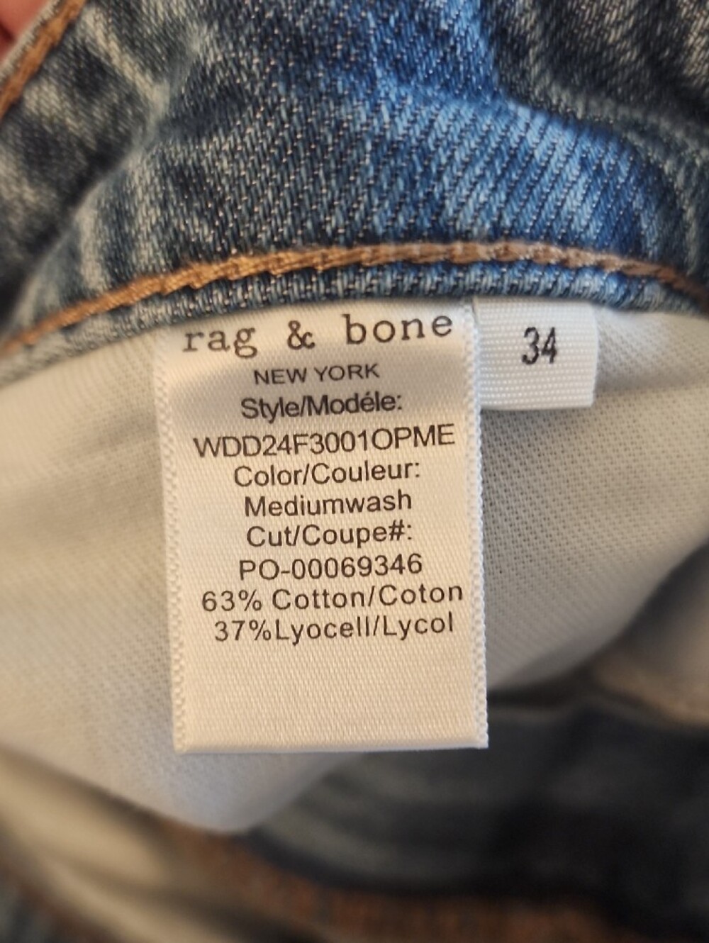 rag & bone Lori Mid Rise Cropped Wide Leg Jeans Light Wash - Picture 10 of 10